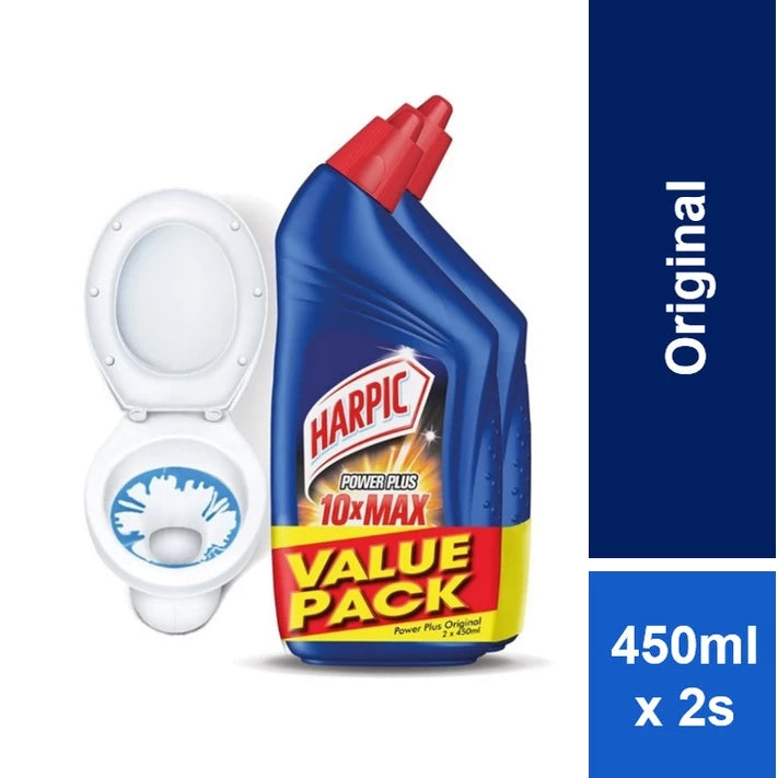 Harpic Powerplus Disinfectant Toilet Bowl Cleaner All in One 450ml x2