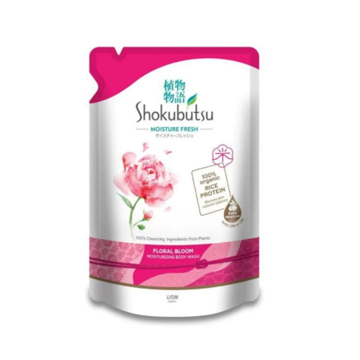 Shokubutsu Moisture Fresh Shower Foam Floral Bloom Refill Pack 500g