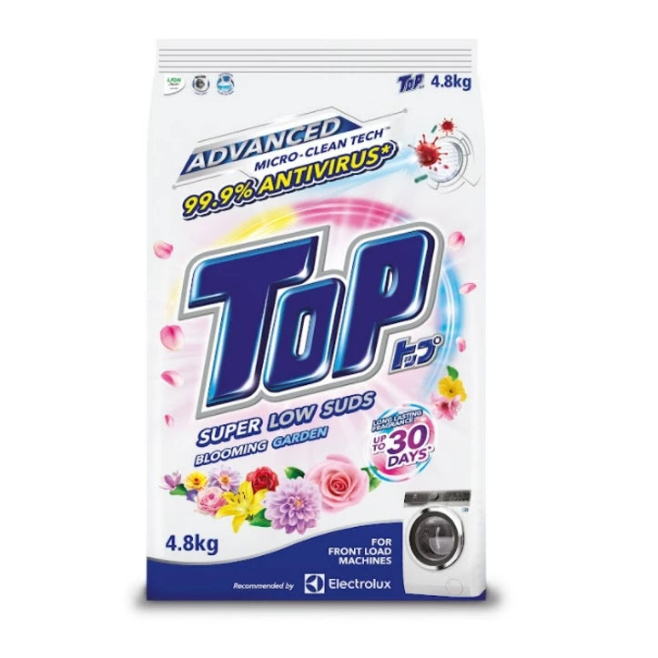 TOP Powder Laundry Detergent Super Low Suds Blooming Garden 4.8kg