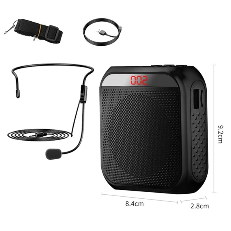 Wireless Bluetooth Speaker Teacher Voice Amplifier FM Recording Speaker Portable Bee Loudspeaker/Headset Microphone