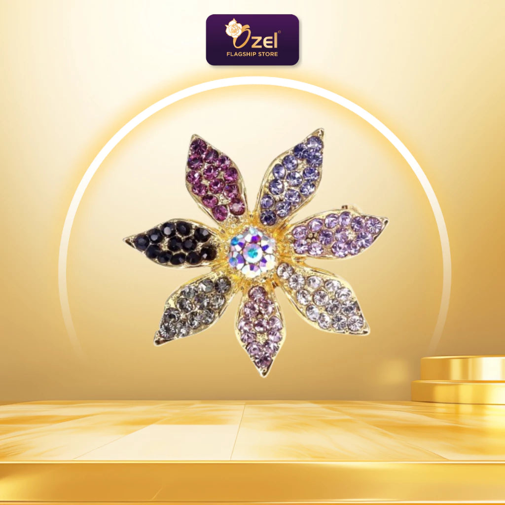 Ozel Flower Brooch B286 | Kerongsang & Pin Tudung, Hijab, Songkok, Baju Kurung & Kebaya