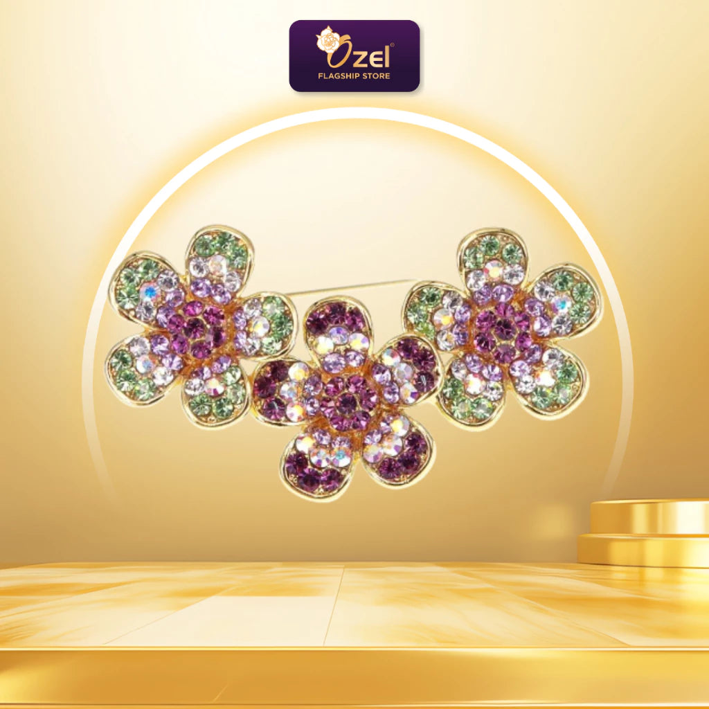 Ozel Flower Brooch B219 | Kerongsang & Pin Tudung, Hijab, Baju Kurung & Kebaya