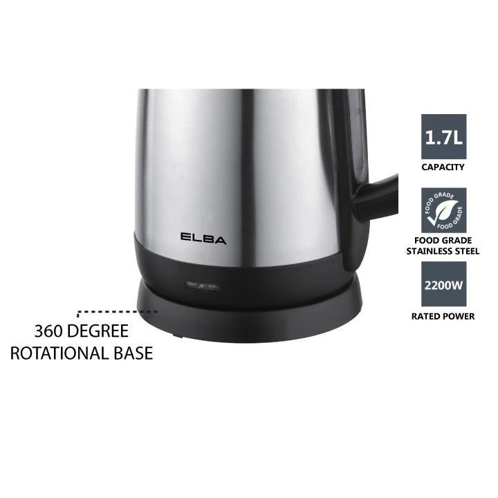 ELBA Jug Kettle EJK-J1762(SS) | Stainless Steel | 1.7L
