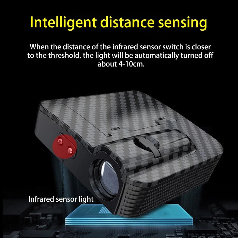 1PCS Universal LED Car Door Welcome Laser Projector Logo Ghost Shadow Night Light Wireless Car Accessories Laser Emblem Lamp