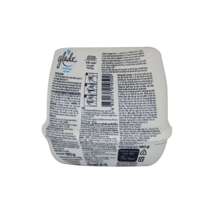 Glade Scented Gel Ocean Escape 180g x 2 (Twin Pack)