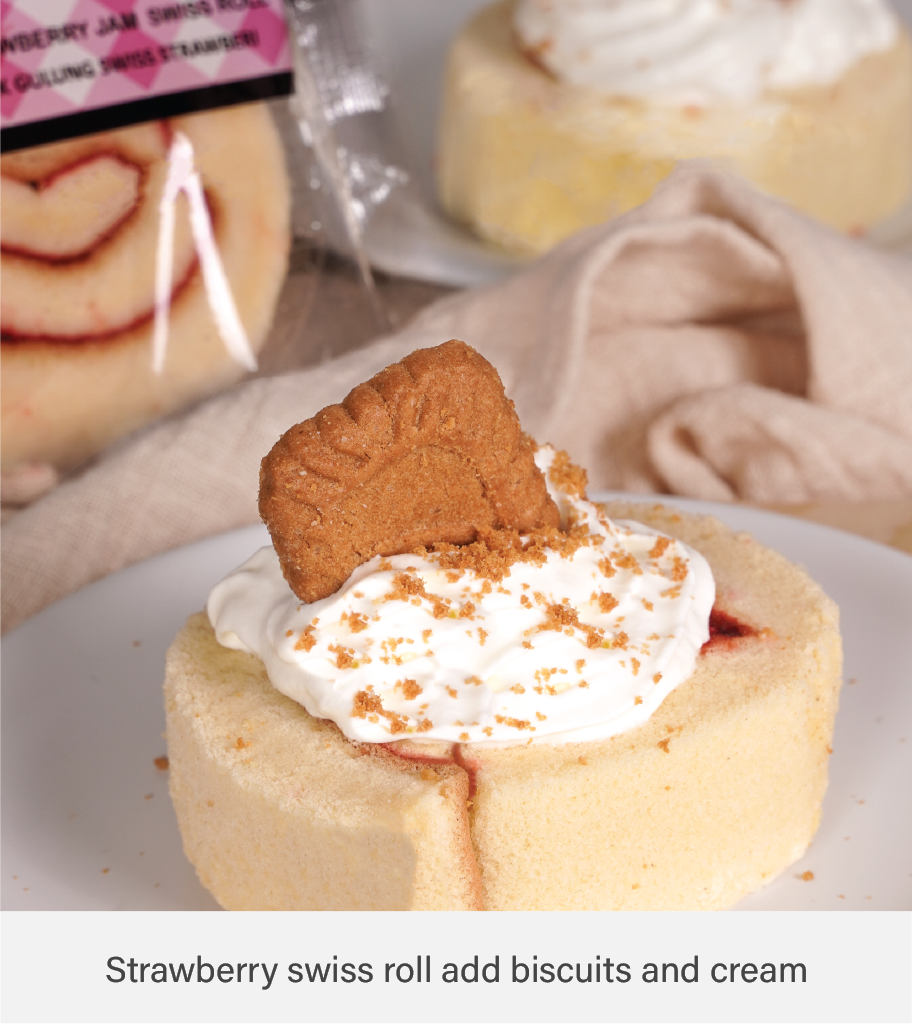 Strawberry swiss roll