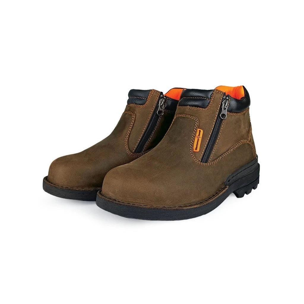 Hammerland Men Mid Cut Double Zip Safety Shoes HAM-4402