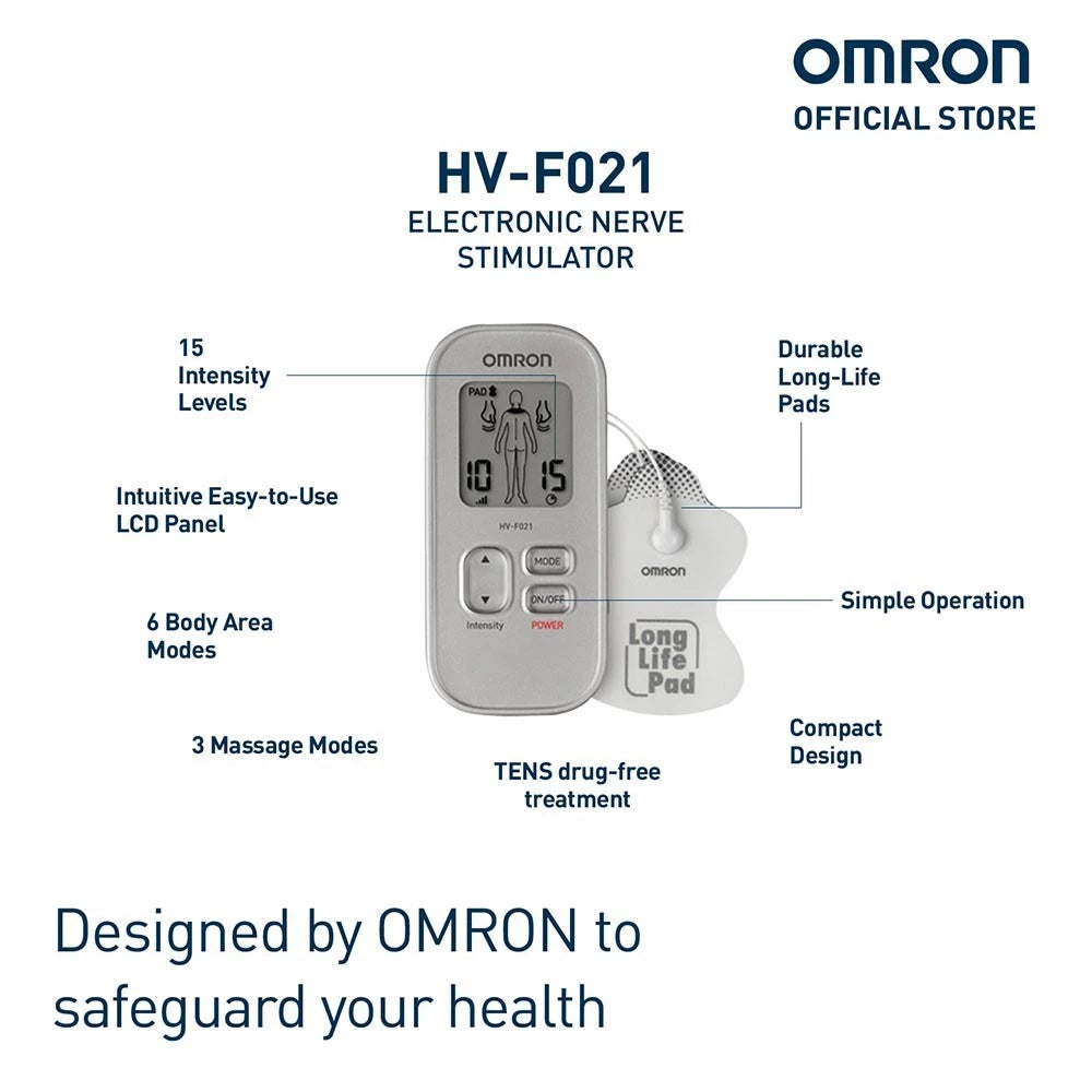 OMRON Electronic Nerve Stimulator | Perangsang Saraf Electonik (TENS) HV-F021 |