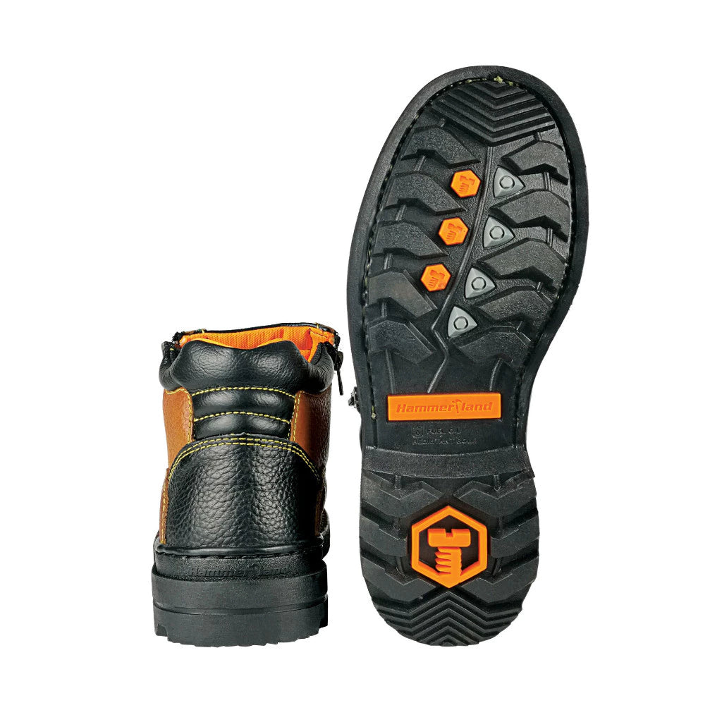 Hammerland Men Mid Cut Double Zip Safety Shoes HAM-4402