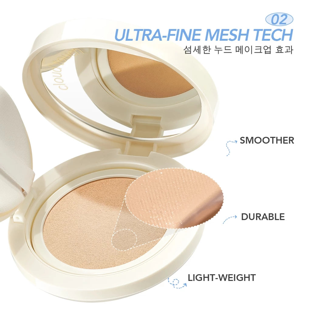 [ACNE-PRONE SKIN FRIENDLY] YOU cloud touch Dreamy-fit Lasting Mesh Cushion Foundation SPF30 PA+++ (10g) Asas Kusyen