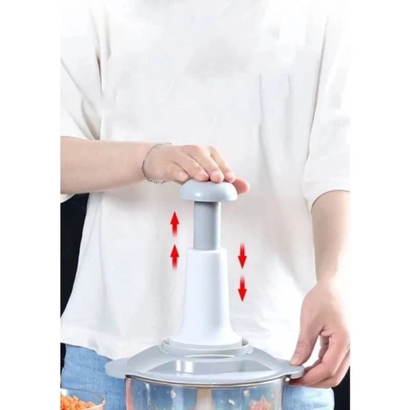 Hand Press Push Food Processor Chopper 1500ML Chopping Fruits Vegetable Slicer Cutting Kitchen Tools