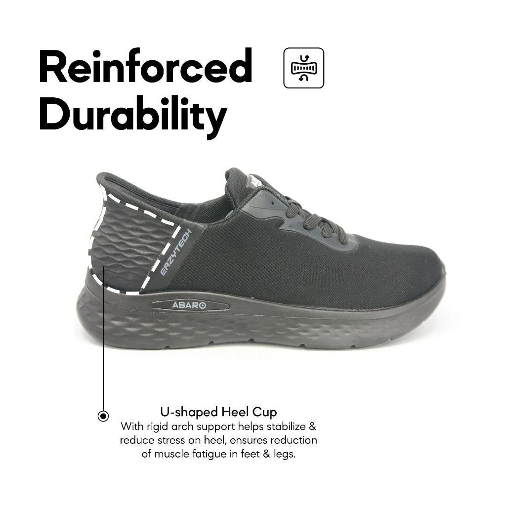 ABARO EazyTech+ DryTech+ Name Tech Canvas Shoes - Black EW7502N