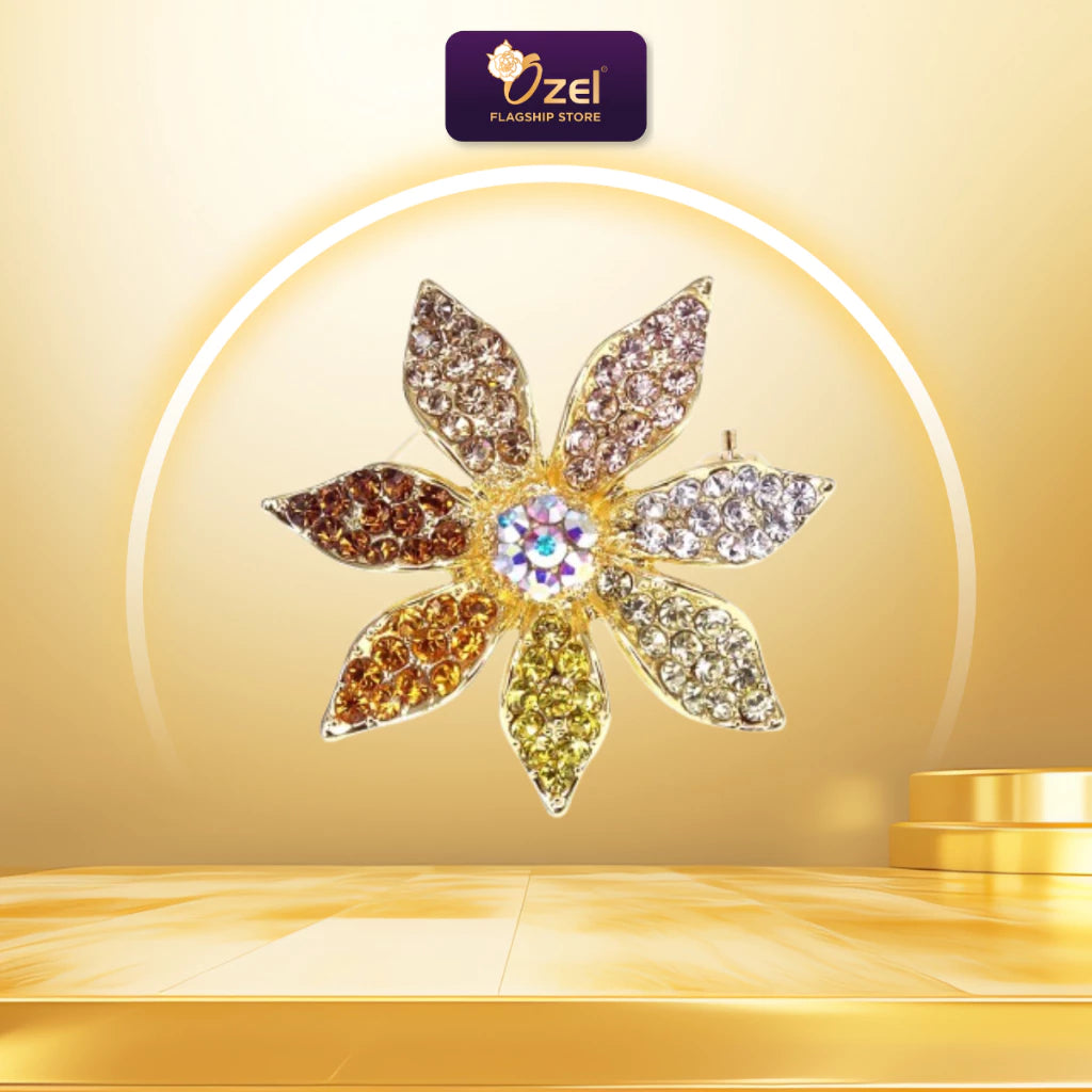 Ozel Flower Brooch B286 | Kerongsang & Pin Tudung, Hijab, Songkok, Baju Kurung & Kebaya
