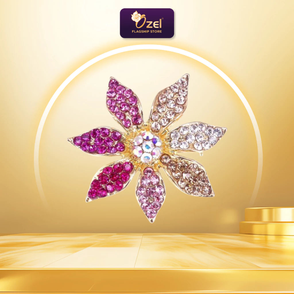 Ozel Flower Brooch B286 | Kerongsang & Pin Tudung, Hijab, Songkok, Baju Kurung & Kebaya