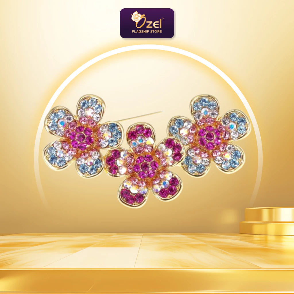 Ozel Flower Brooch B219 | Kerongsang & Pin Tudung, Hijab, Baju Kurung & Kebaya