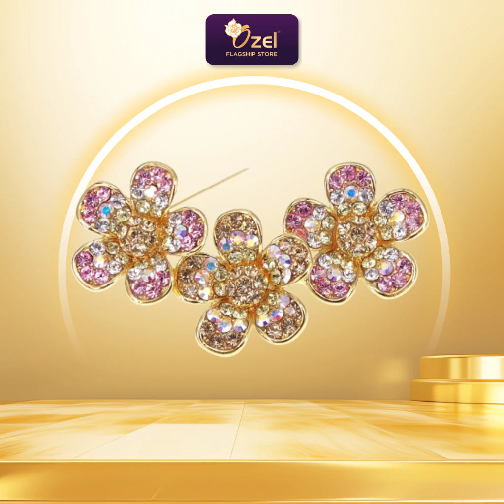 Ozel Flower Brooch B219 | Kerongsang & Pin Tudung, Hijab, Baju Kurung & Kebaya