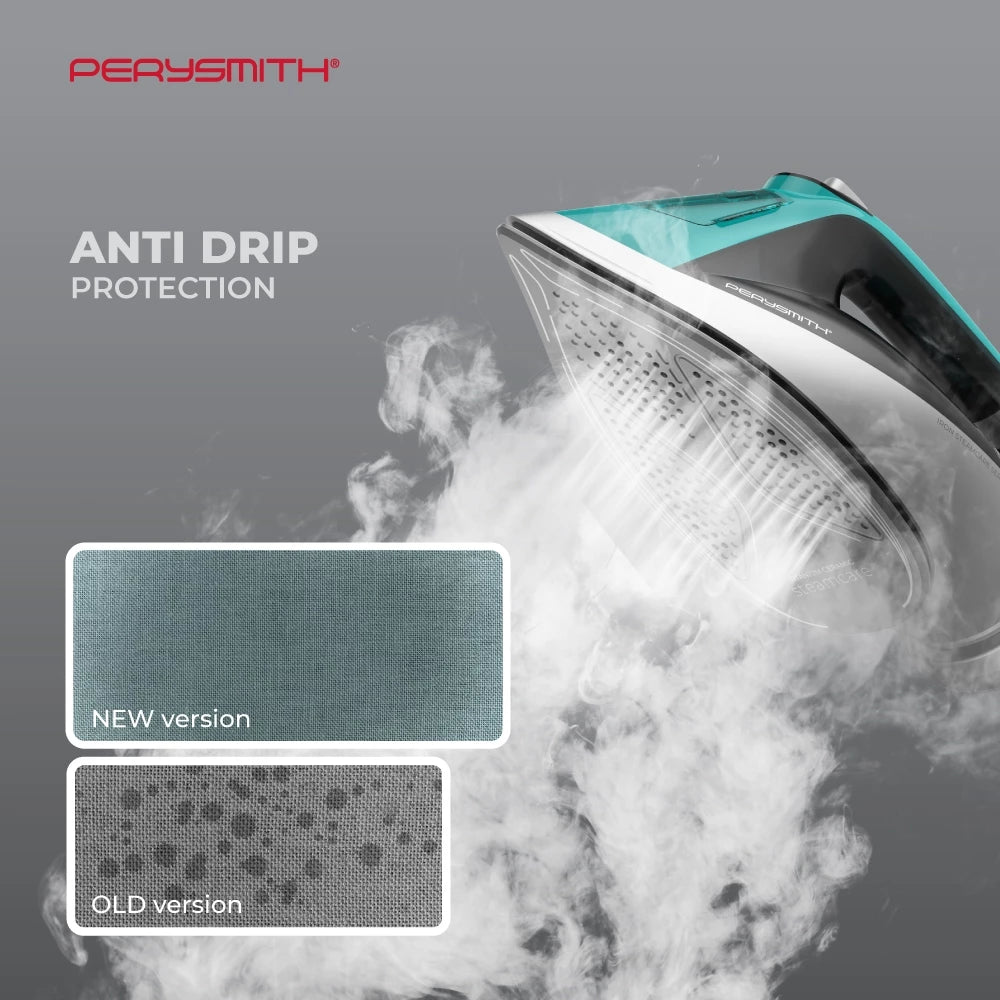 PerySmith E200 Max Anti Burns Guaranteed Steam Iron Steamcare Series (seterika Stim | Iron Steam | steamer iron | Wap)