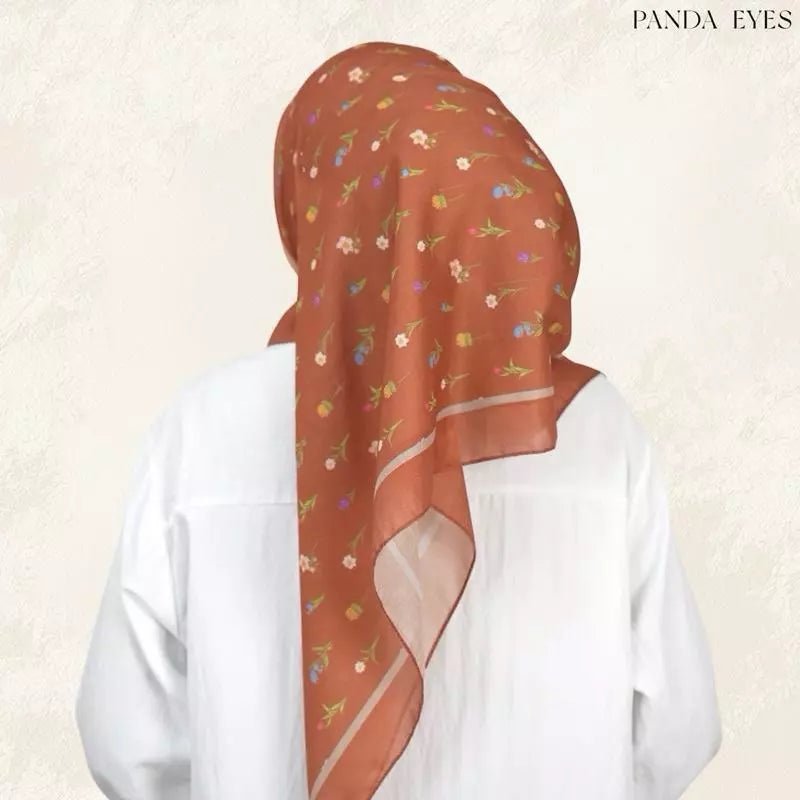 PANDAEYES ALONICA- BAWAL COTTON PREMIUM PRINTED BIDANG 47 (Hijab / Tudung/ Shawl)