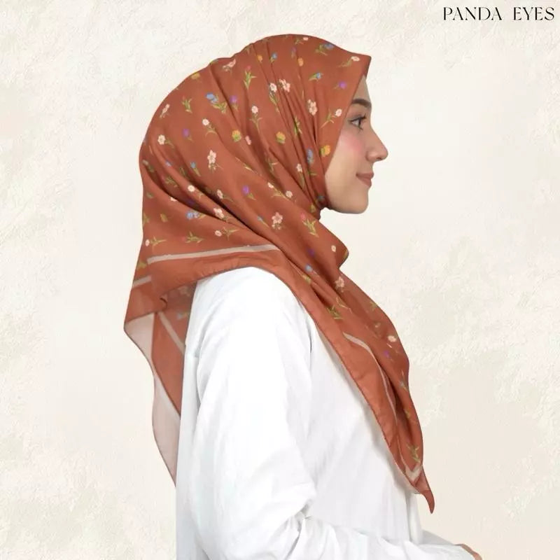 PANDAEYES ALONICA- BAWAL COTTON PREMIUM PRINTED BIDANG 47 (Hijab / Tudung/ Shawl)
